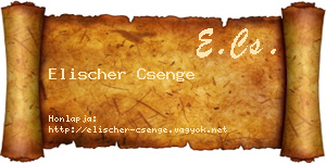 Elischer Csenge névjegykártya